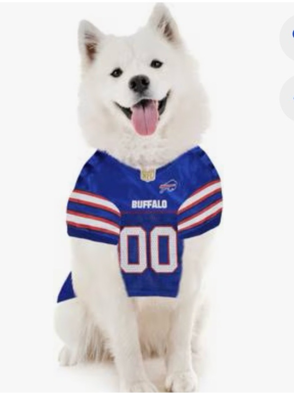 Pets First NFL Dog Jersey - Buffalo Bills  - Blue & White Size -  Small